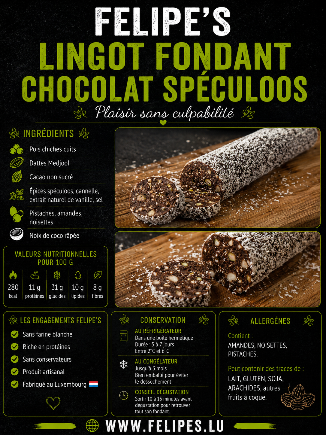 Felipe’s Lingot fondant chocolat & spéculoos